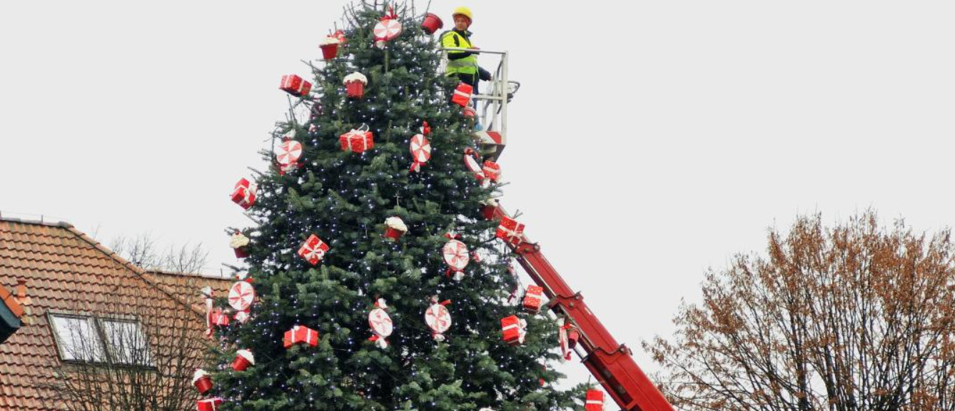 Mieszkańcy już mogą podziwiać choinkę. Plac Ostrowskiego rozbłysnął świątecznymi ozdobami