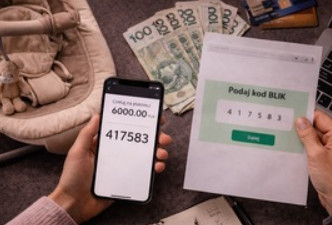 Sprzedaż bujaka zakończyła się stratą 6 tysięcy złotych. Oszustwo z kodem BLIK