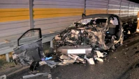Wypadek na autostradzie A1. 50-latek podejrzany o jazdę po alkoholu