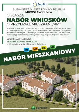 Nabór wniosków o mieszkania w gminie Pelplin 