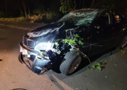 Dachowanie BMW w Gdyni. Kierowca na "podwójnym gazie"