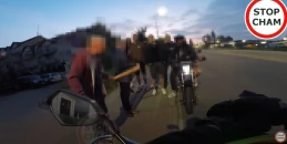 Awantura w Tczewie. Mężczyzna z deską kontra motocykliści