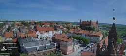 Widok z Kociewia na kamerach Nadmorski24. Można podglądać m.in. zamek w Gniewie
