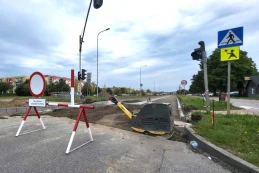 Skrzyżowanie ul. Katowickiej z ul. Gdańską zamknięte, ale koniec prac coraz bliżej
