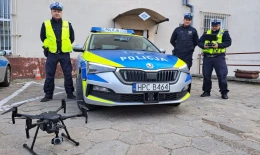 Policja w Świeciu zbadała teren z góry. Policyjne działania z drona