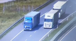 Policyjny dron monitorował ruch na autostradzie. Dwóch kierowców ciężarówek odpowie przed sądem