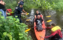 Kajak bez promili. Policja i WOPR skontrolowali spływających Wdą