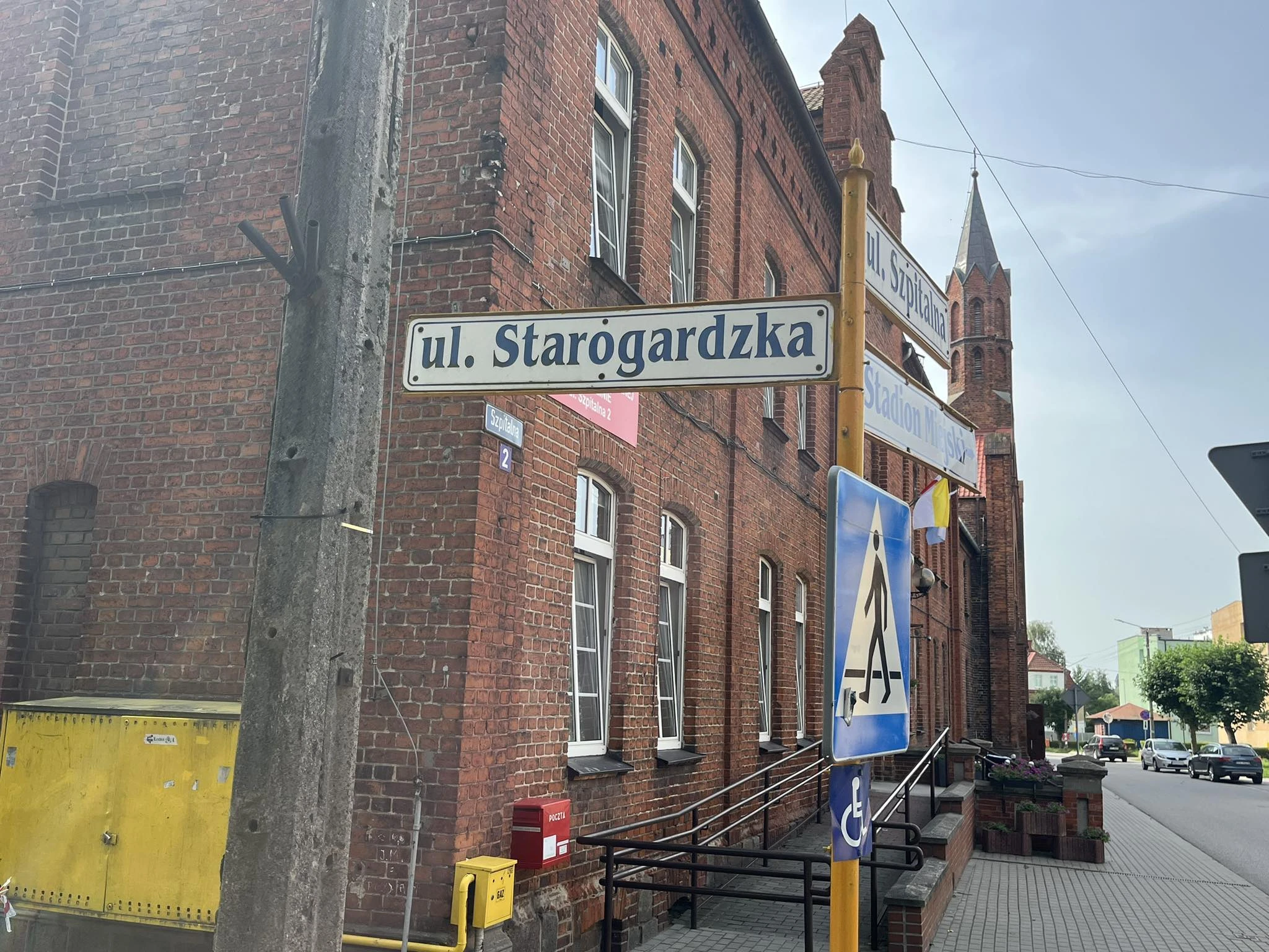 fot. Redakcja / Awaria na ul. Starogardzkiej w Pelplinie.