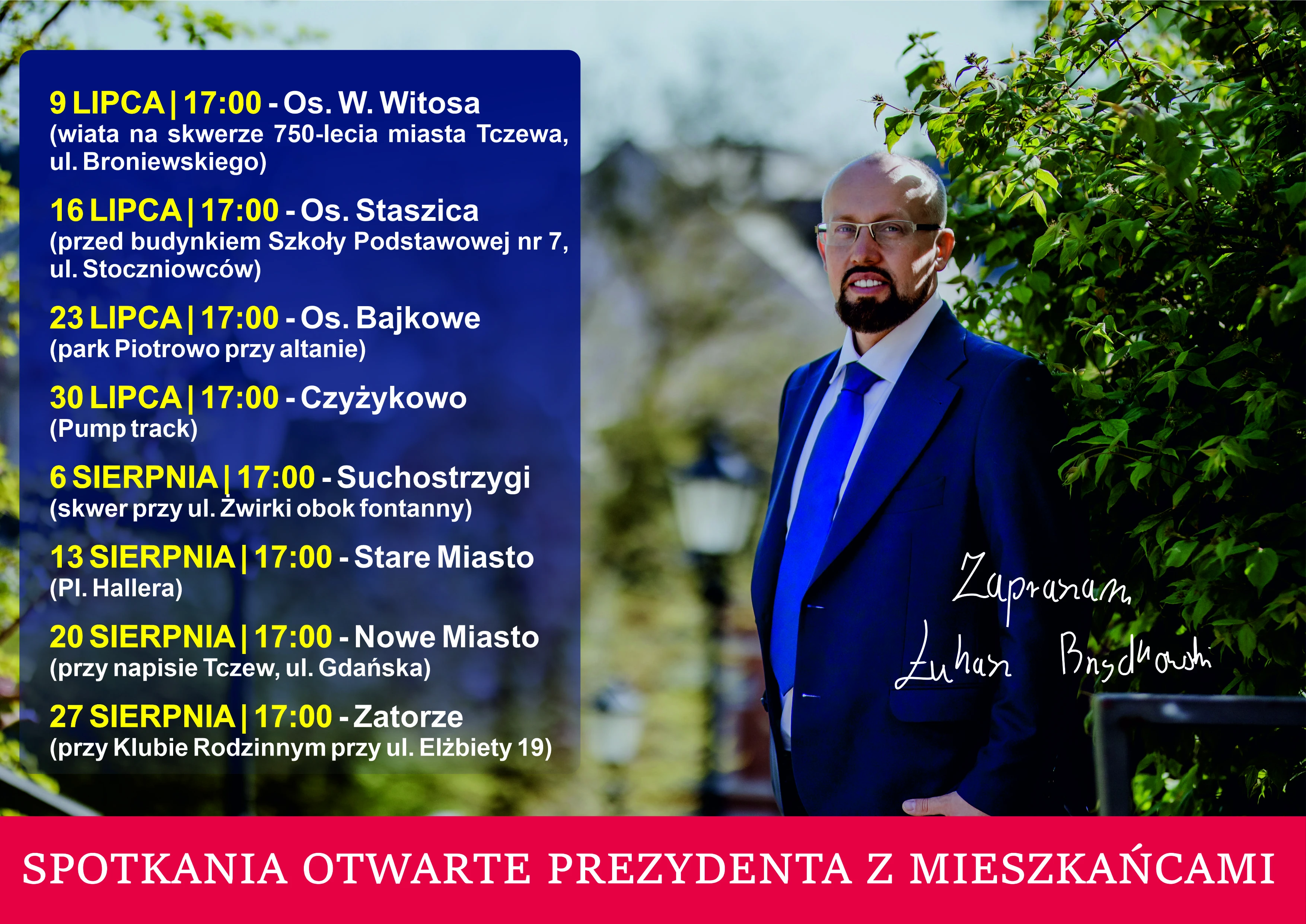 fot. UM Tczew. Prezydent spotka się z mieszkańcami